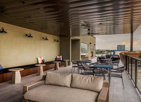 a view of the rooftop bar at the westin bonaventure hotel in los angeles