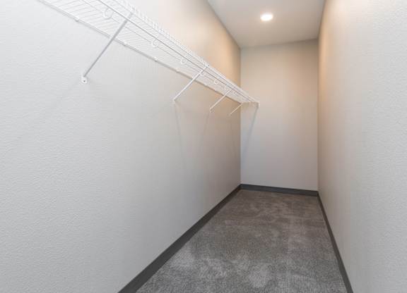 spacious closet areas