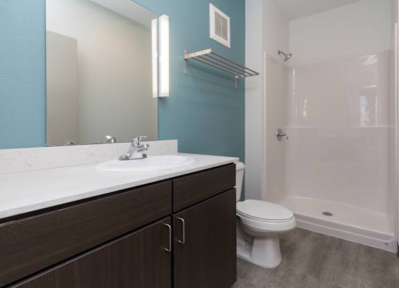 spacious bathroom