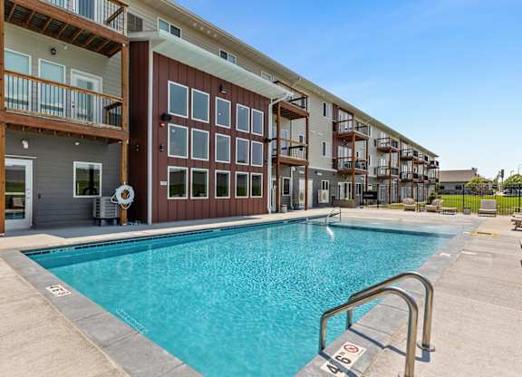 the swimming pool at our apartments