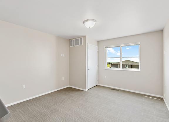 bedroom with large window