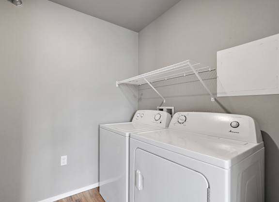 laundry in closet