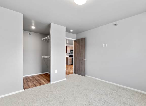 bedroom with walk in closet