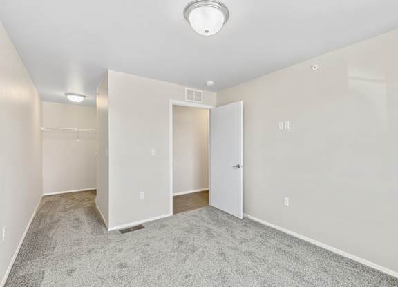 bedroom with walk in closet