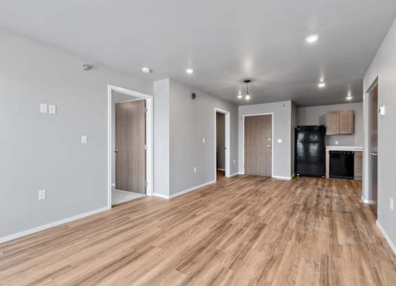 kitchen with black appliances