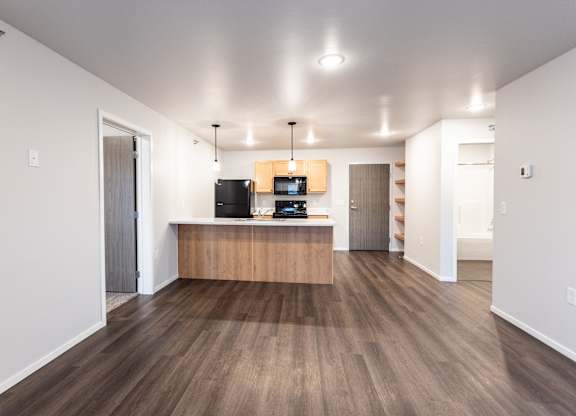 image of a living room and kitchen
