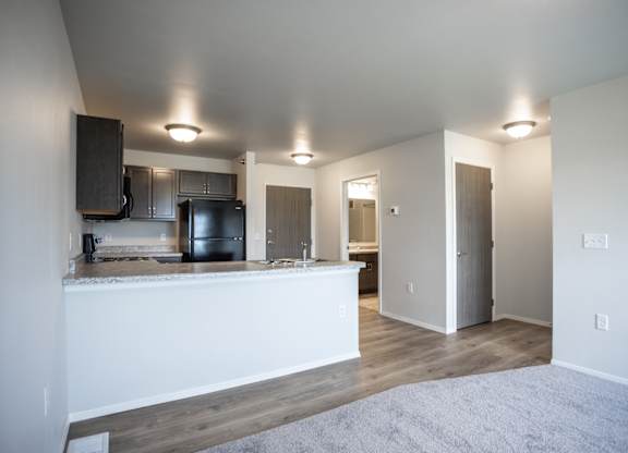 kitchen from living room