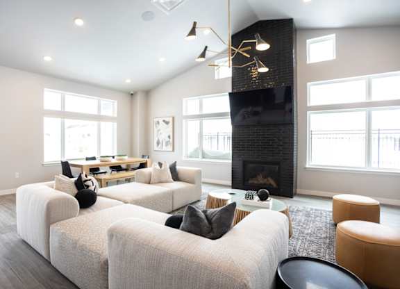 Spacious clubhouse with ample seating