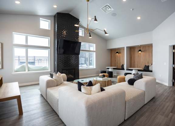 Spacious clubhouse with ample seating