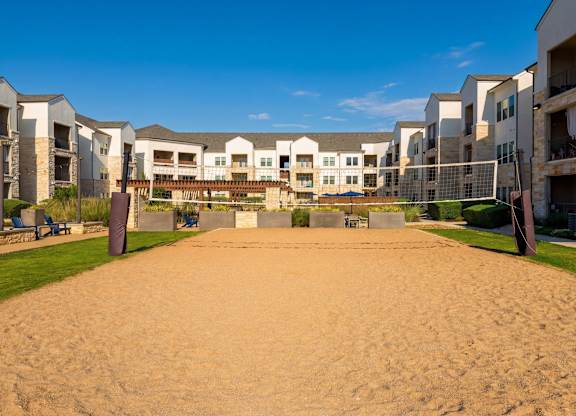 Volleyball court at McCarty Commons, San Marcos, Texas