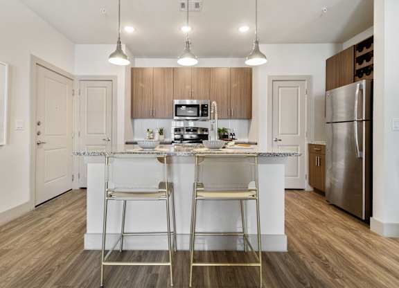 Kitchen with White Countertop at McCarty Commons, Texas