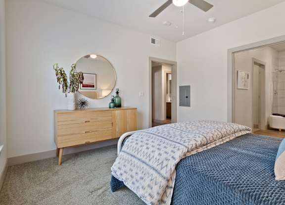 Bedroom with cozy bed at McCarty Commons, San Marcos, 78666