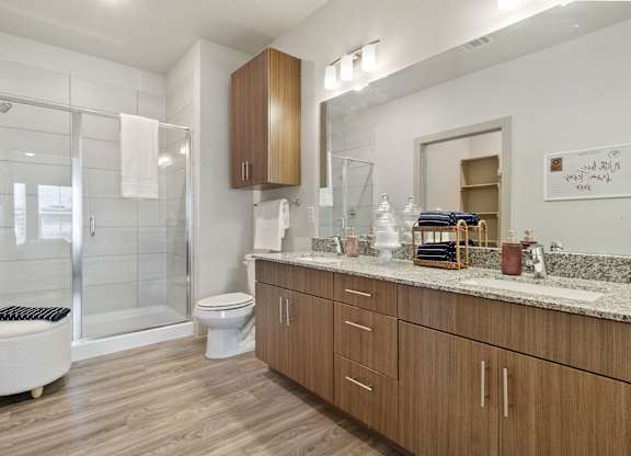 Modern Bathroom at McCarty Commons, San Marcos, TX, 78666