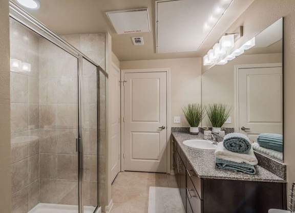 Luxurious Bathroom at Heights West 11th, Houston, Texas
