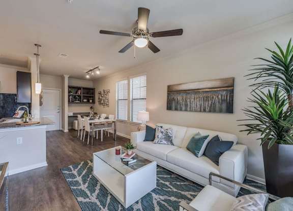 Living Room With Kitchen at Heights West 11th, Houston, TX, 77008