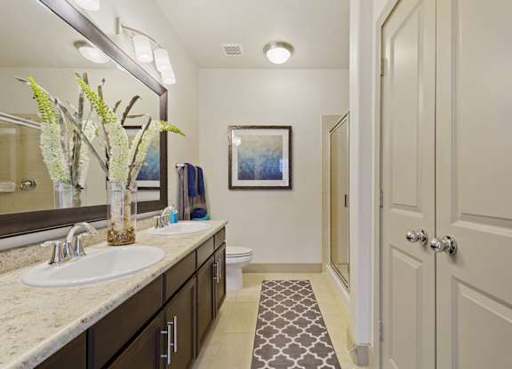 a bathroom with a sink and a toilet at Alvista Round Rock, Round Rock, TX, 78664