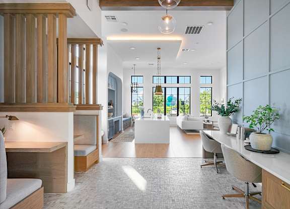 Resident lounge, business center and gathering area