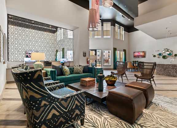 Lounge Area In Clubhouse at McCarty Commons, San Marcos, Texas