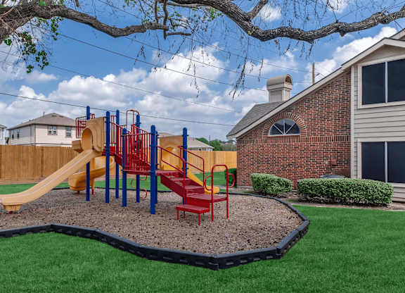 our new playground is just waiting for our kids to play at Tranquility Grove, Texas
