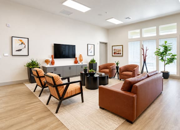 Lobby with couch at Terracina at Lancaster | Affordable Apartments, Lancaster, California