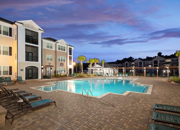 Night view at Abberly Crossing Apartment Homes, Ladson, 29456