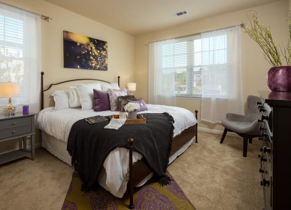 Apartment Master Bedroom at Abberly Crossing Apartment Homes by HHHunt, South Carolina