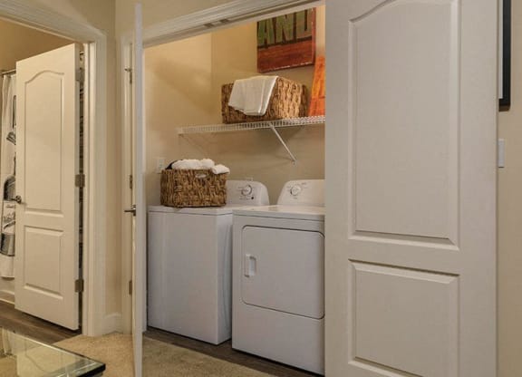 Washer and Dryer in Every Apartment Home at Abberly at Southpoint Apartment Homes by HHHunt, Fredericksburg, Virginia