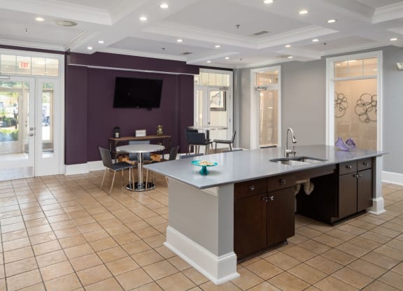 Cyber Cafe And Coffee Bar Along With TV Set at Abberly Village Apartment Homes, South Carolina