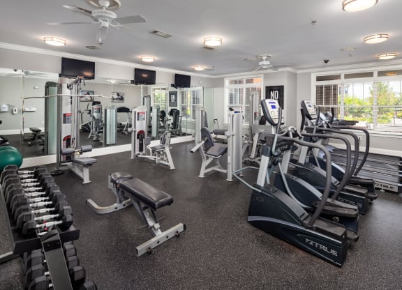 Modern Fitness Center at Abberly Village Apartment Homes by HHHunt, West Columbia, 29169