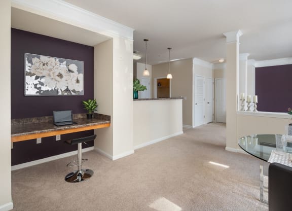 Resident Business Center With Computer at Abberly Village Apartment Homes by HHHunt, West Columbia, 29169