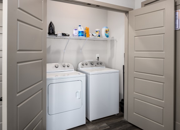 our apartments have a laundry room with a washer and dryer at Abberly Foundry Apartment Homes, Nashville, TN