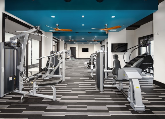 Fully Equipped Fitness Center at Abberly Onyx Apartment Homes, Georgia, 30033