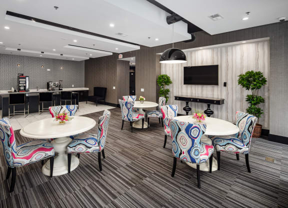 Dining Hall at Abberly Onyx Apartment Homes, Decatur, Georgia