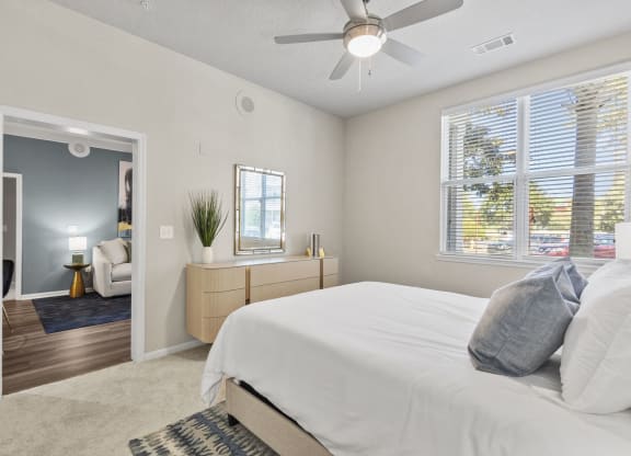 bedroom with a large bed at West Ashley Apartment Homes, Charleston, South Carolina 29414
