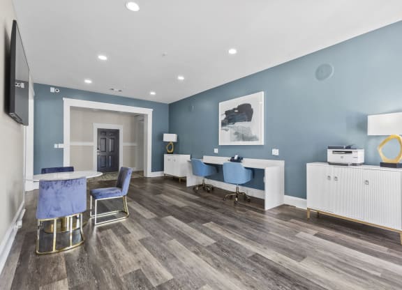 Work space and lounge at West Ashley Apartment Homes, Charleston, SC, 29414