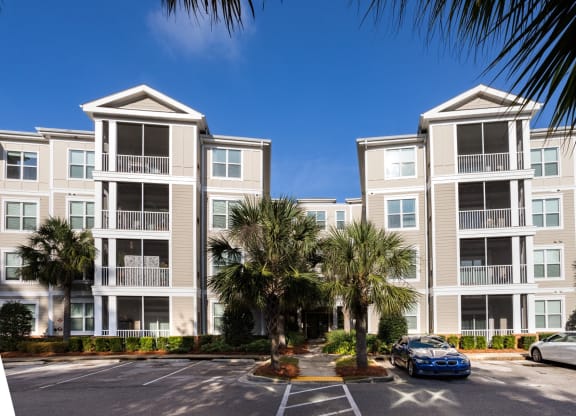 Apartment building and parking lot at West Ashley Apartment Homes, Charleston