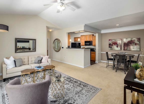 Expansive 9 Foot Ceilings with Triple Crown Molding at Abberly Woods Apartment Homes, Charlotte, NC