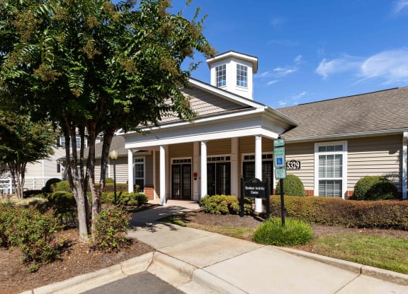 Leasing Office Exterior at Abberly Woods Apartment Homes, 28216