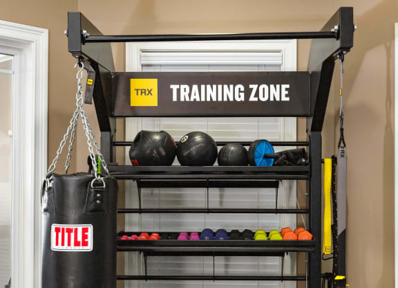 Workout Equipment at Abberly Woods Apartment Homes, Charlotte, North Carolina