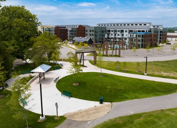a view of the amphitheater from the top of the building at Abberly Riverwalk Apartment Homes, Nashville, Tennessee