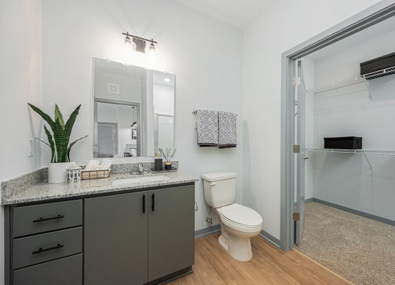 a bathroom with a shower and a sink and a toilet