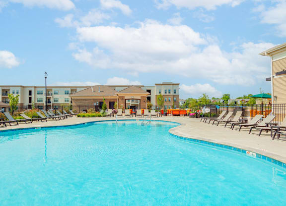 the swimming pool at our apartments