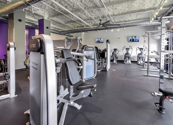 Fitness Center Gym at Landmark Lofts Apartments in Hilliard Ohio