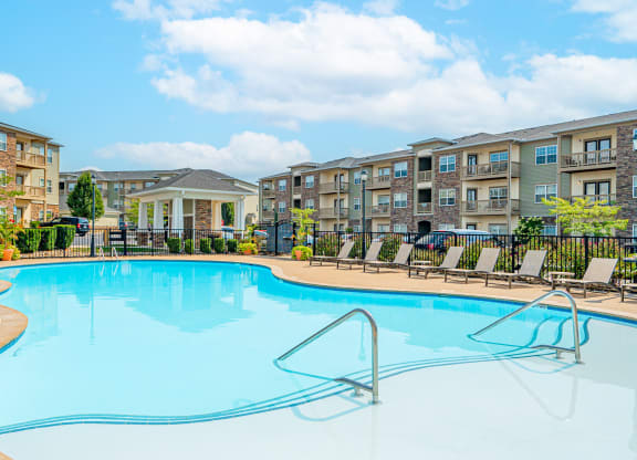 the swimming pool at albany corners apartments