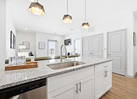 Kitchen at The Retreat at Marysville Apartments in Marysville, OH