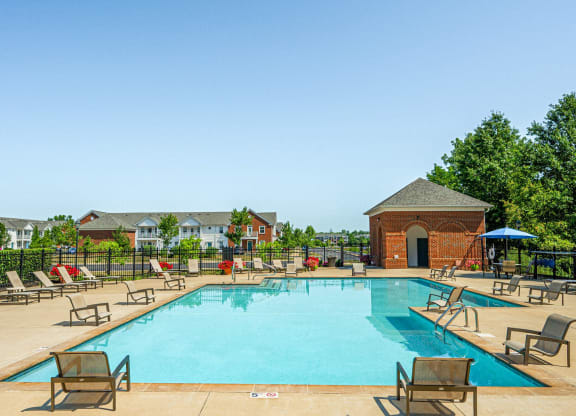 the swimming pool at our crossings apartments