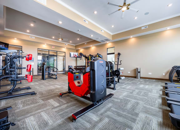 the gym at the preserve at green valley townhomes in green valley va