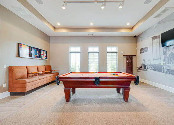 the preserve at ballantyne commons pool room with couches