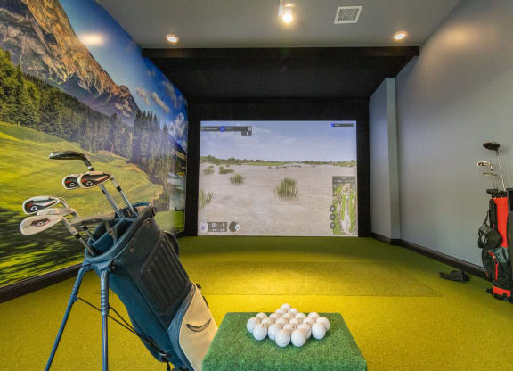 Golf Simulator at Northstar Flats Apartments in Sunbury, OH