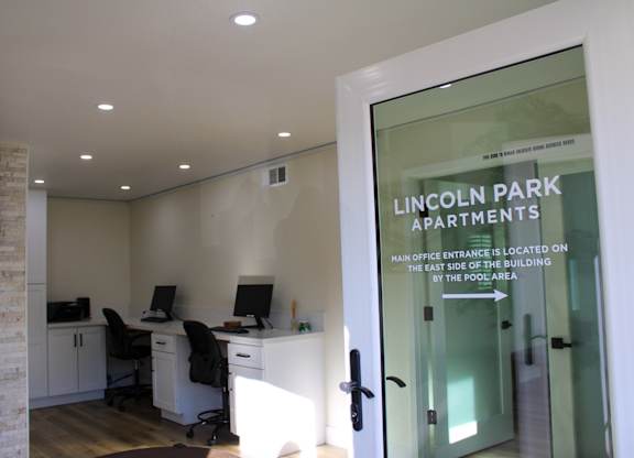 Office at Lincoln Park Apartments, Corona California